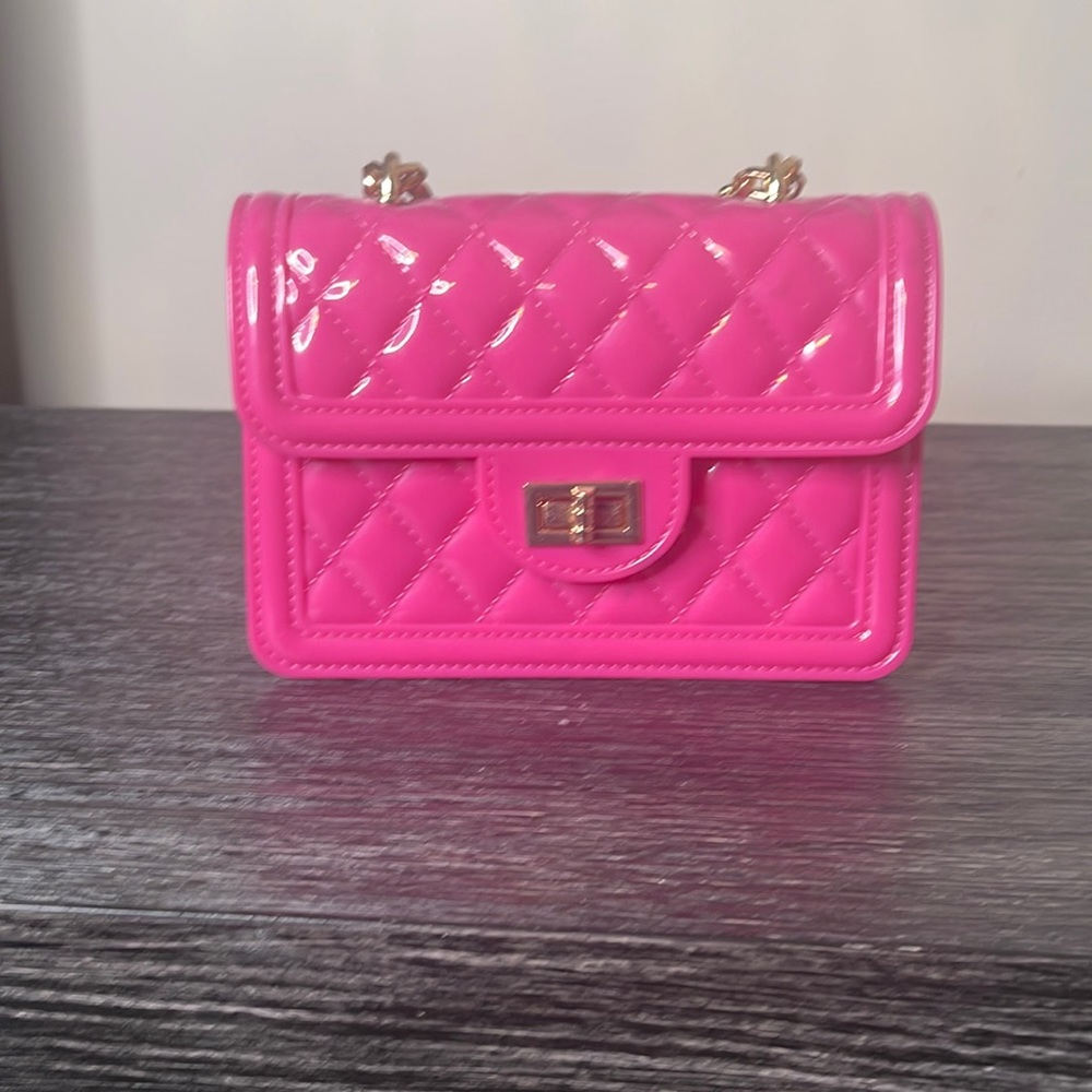 Ladies neon pink purse. Like new! Worn once